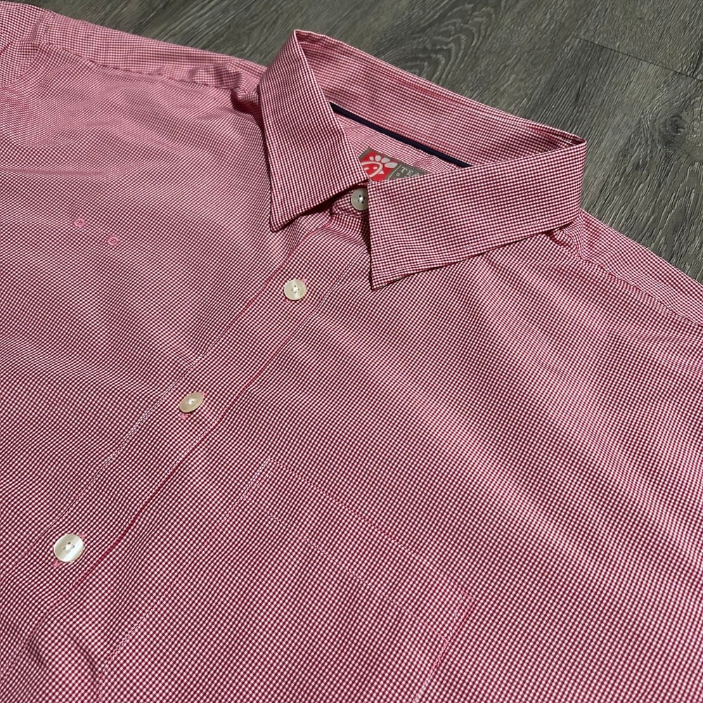 Oobe Chick-fil-A Shirt 2X BIG Red Check Short Sleeve Button Down Work Uniform
